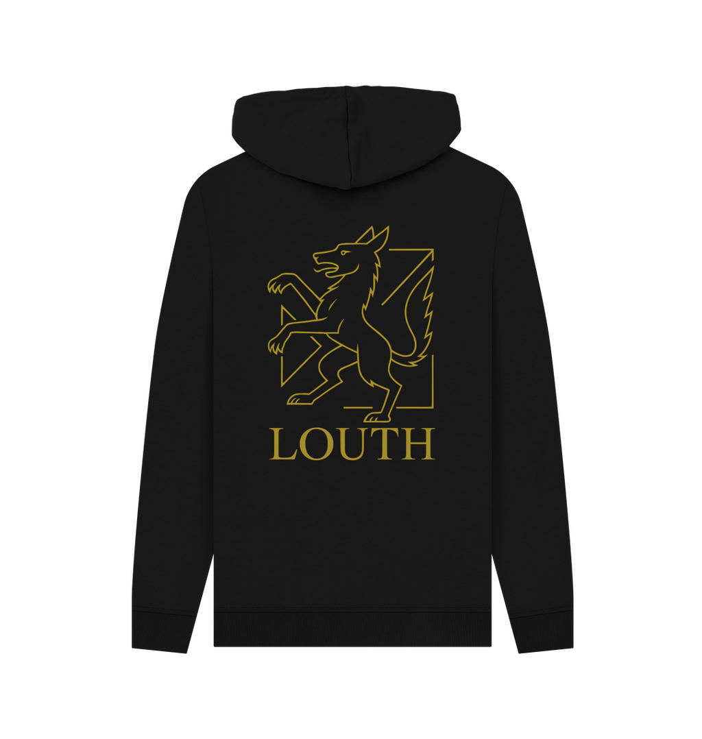Black Printed Hoody Back