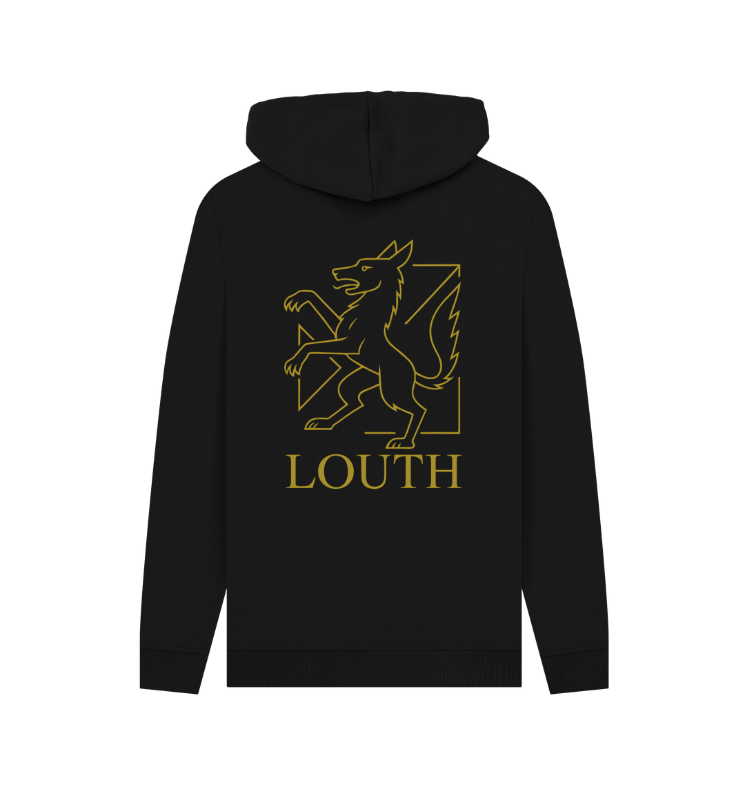 Black Printed Hoody Back