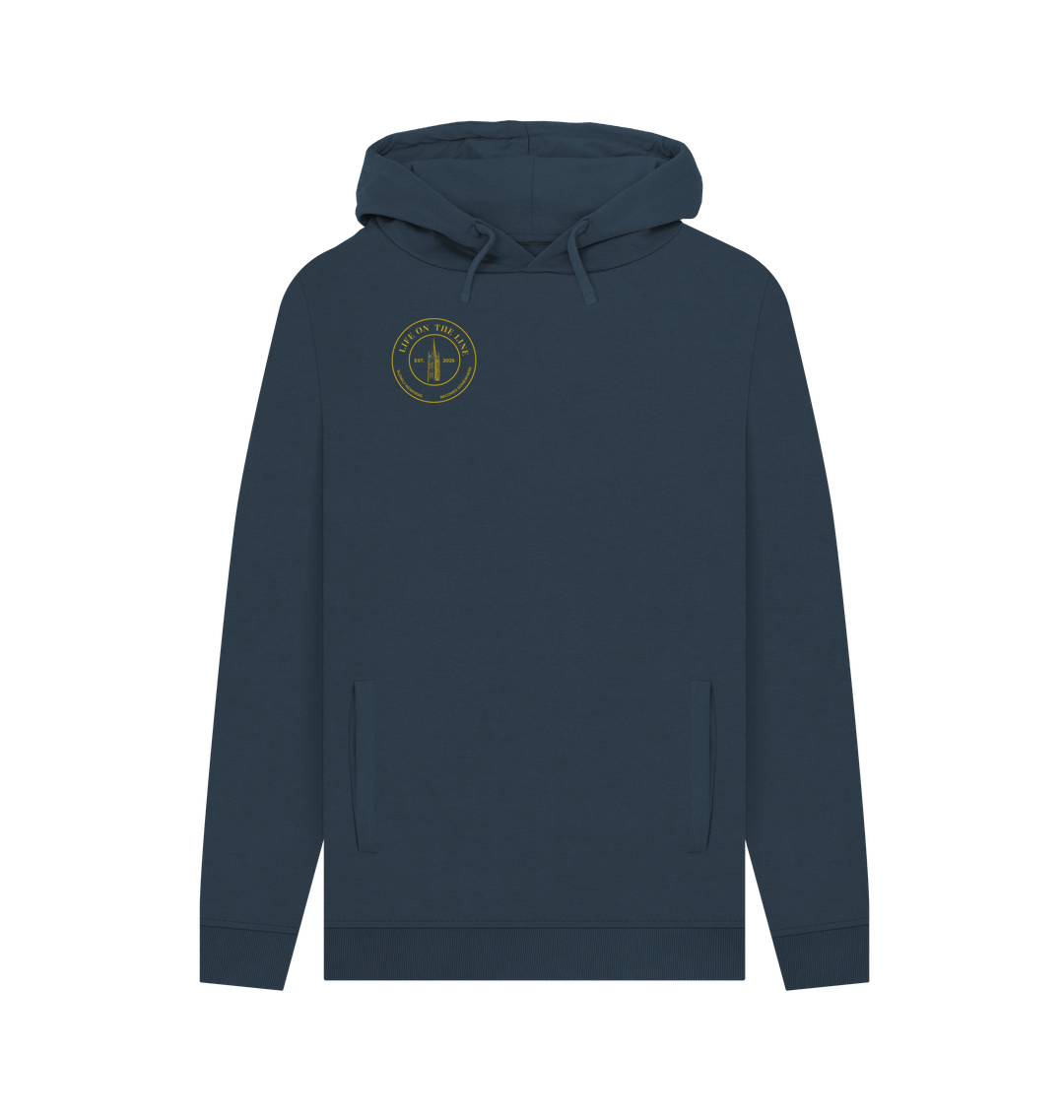 Navy Printed Hoody Front