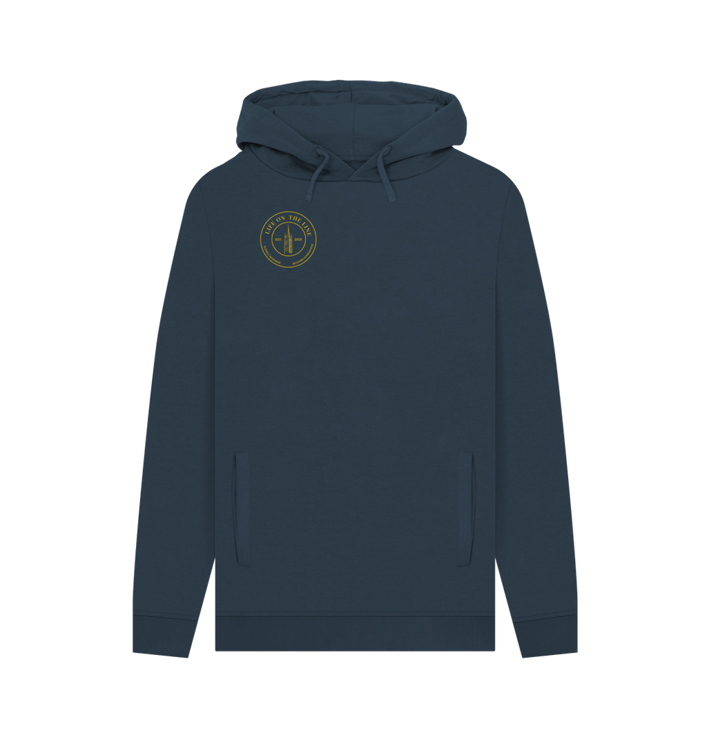 Navy Printed Hoody Front
