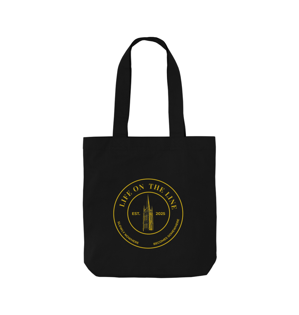 Black Printed Bag Front