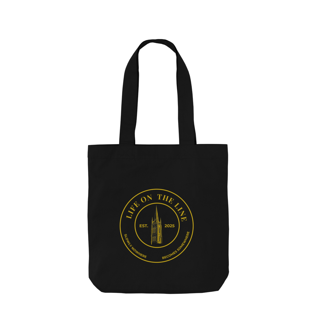 Black Printed Bag Front