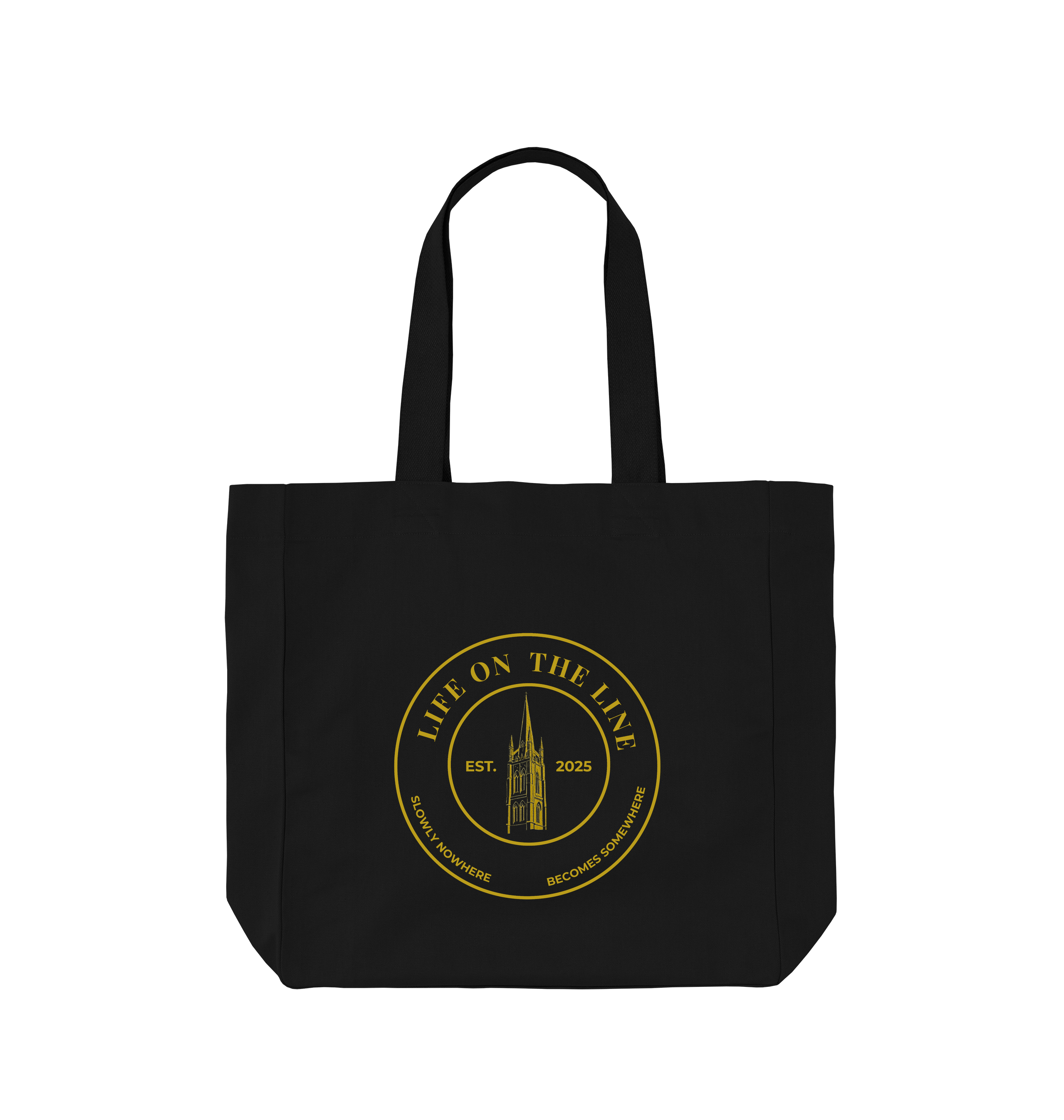 Black Printed Bag Back