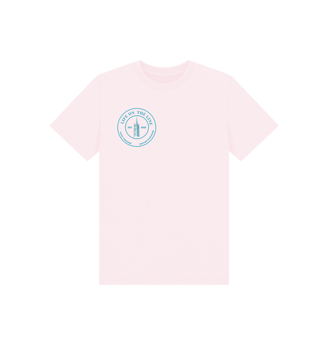 Pink Printed Kids T-Shirt Front