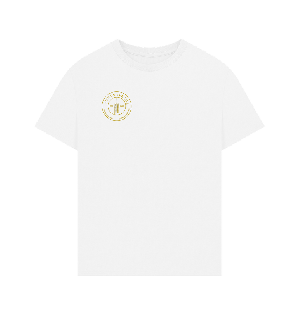 White Printed T-shirt Front