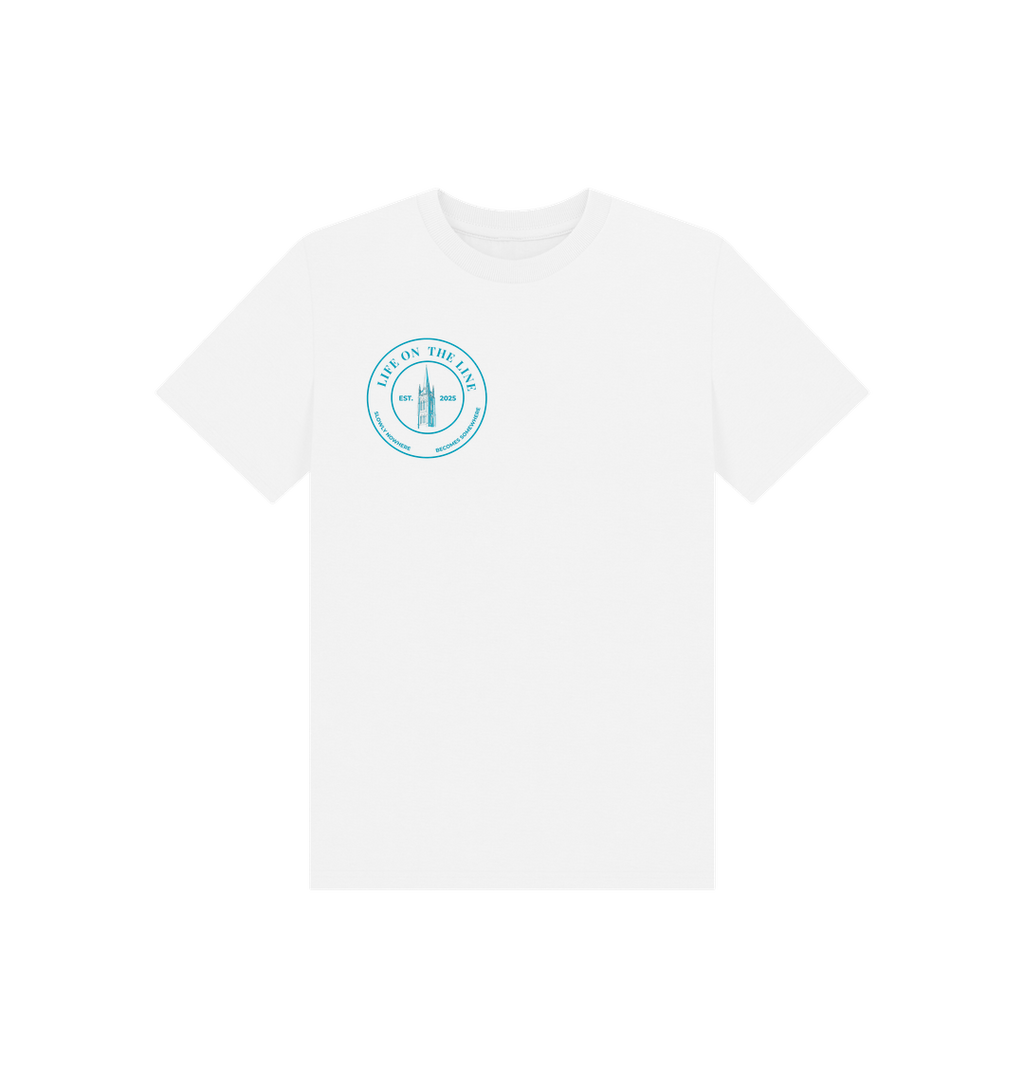 White Printed Kids T-Shirt Front