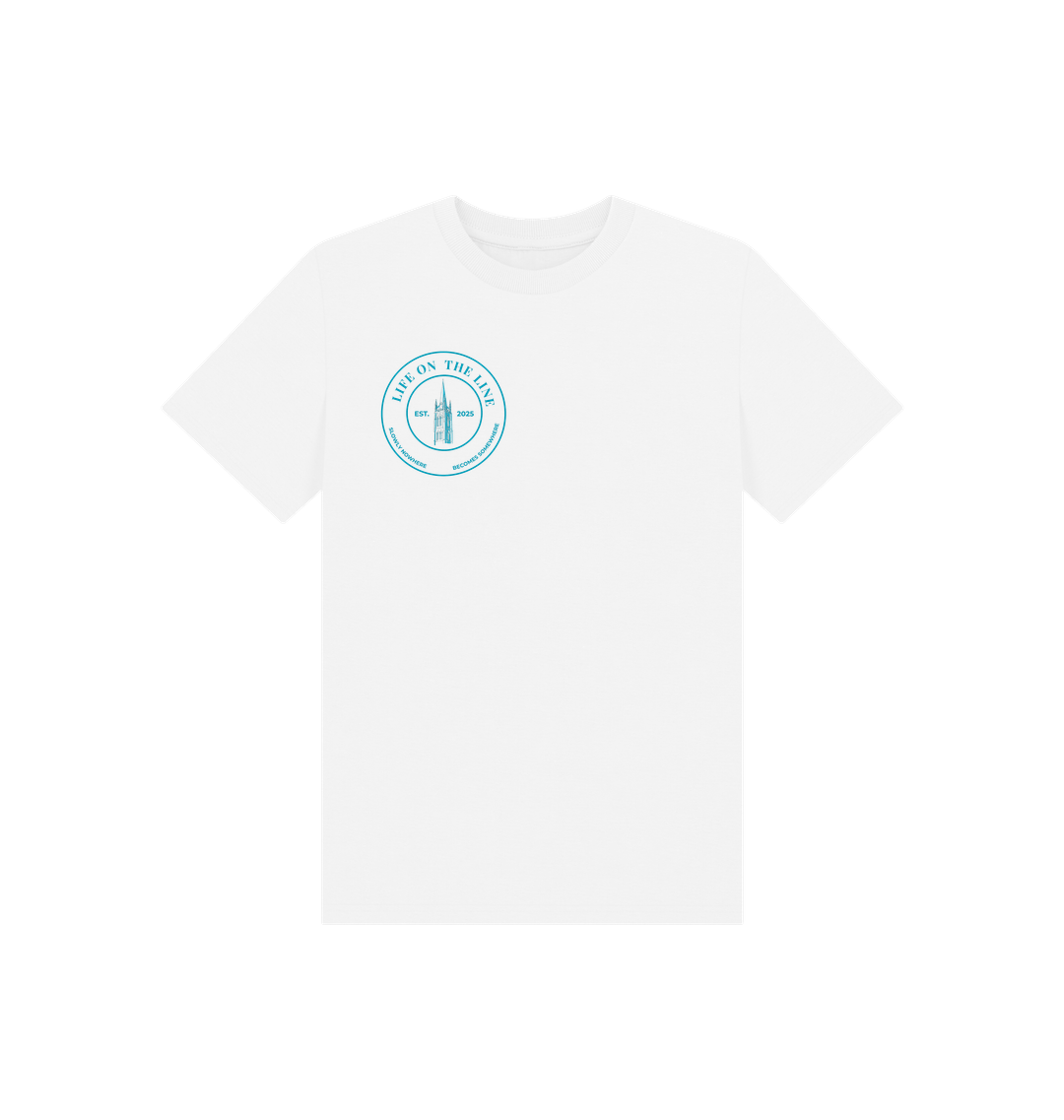 White Printed Kids T-Shirt Front