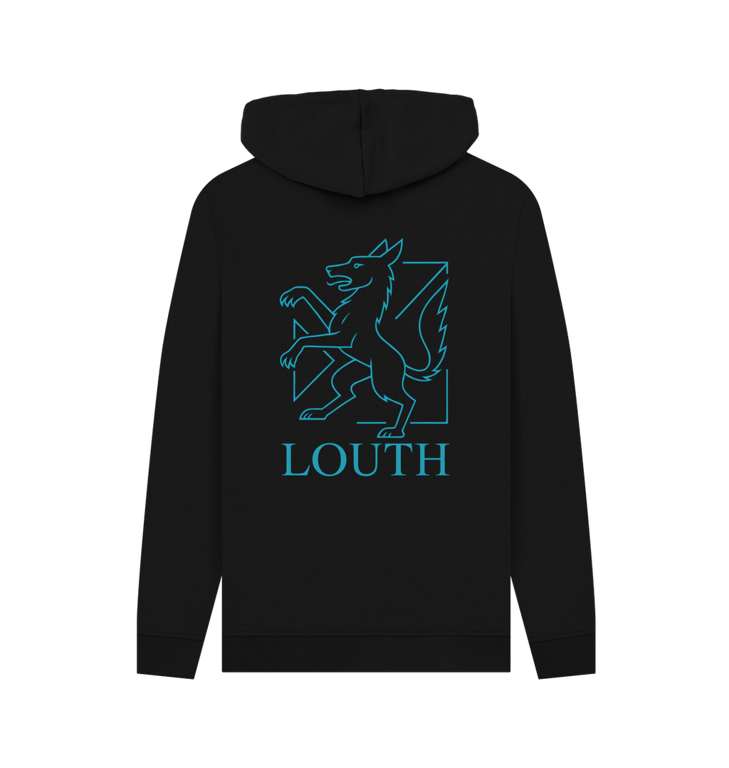 Black Printed Hoody Back