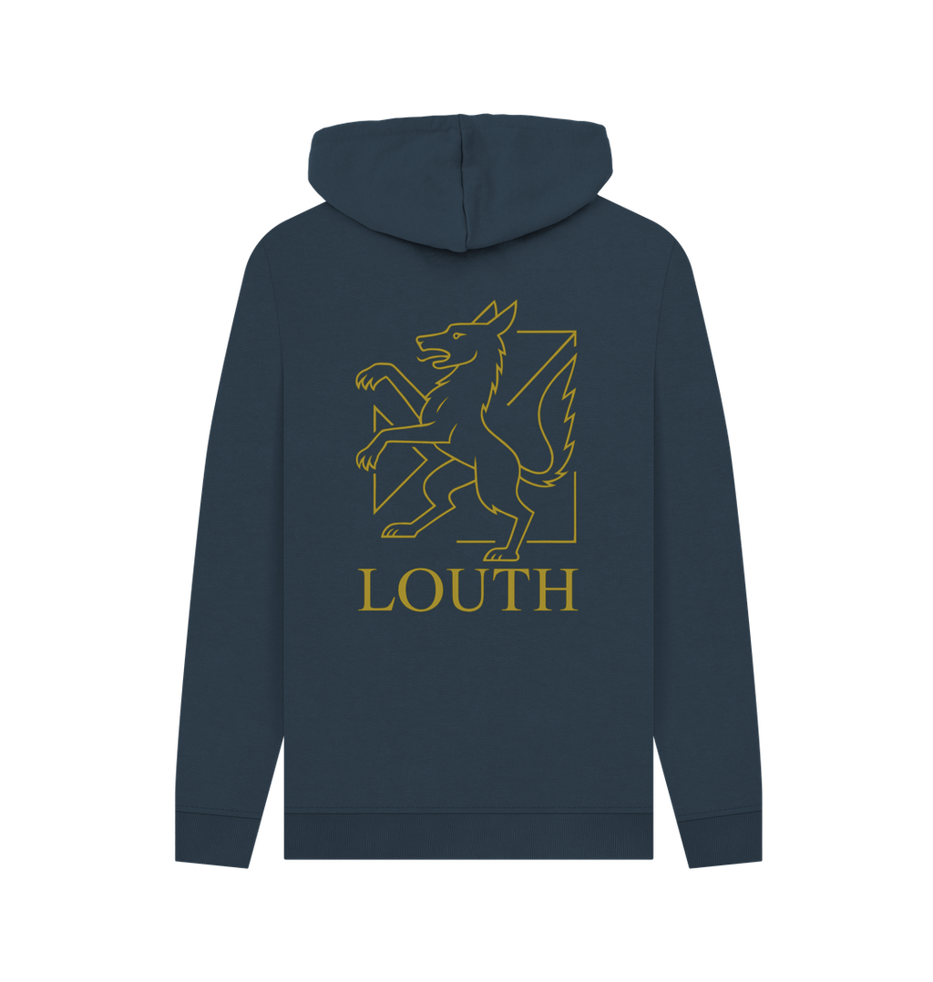 Navy Printed Hoody Back