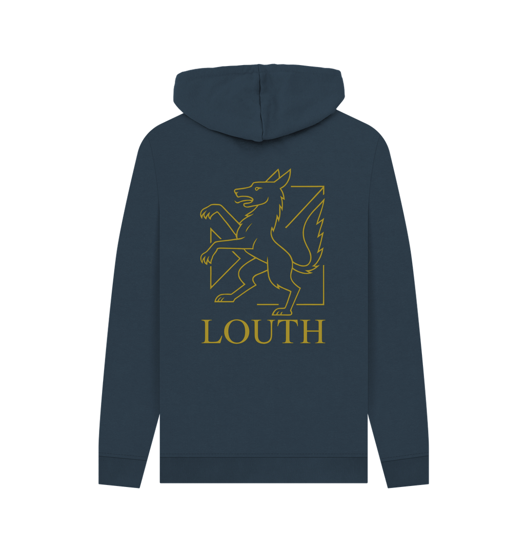 Navy Printed Hoody Back
