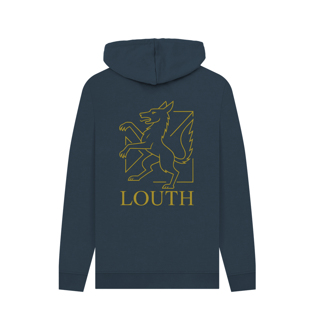 Navy Printed Hoody Back