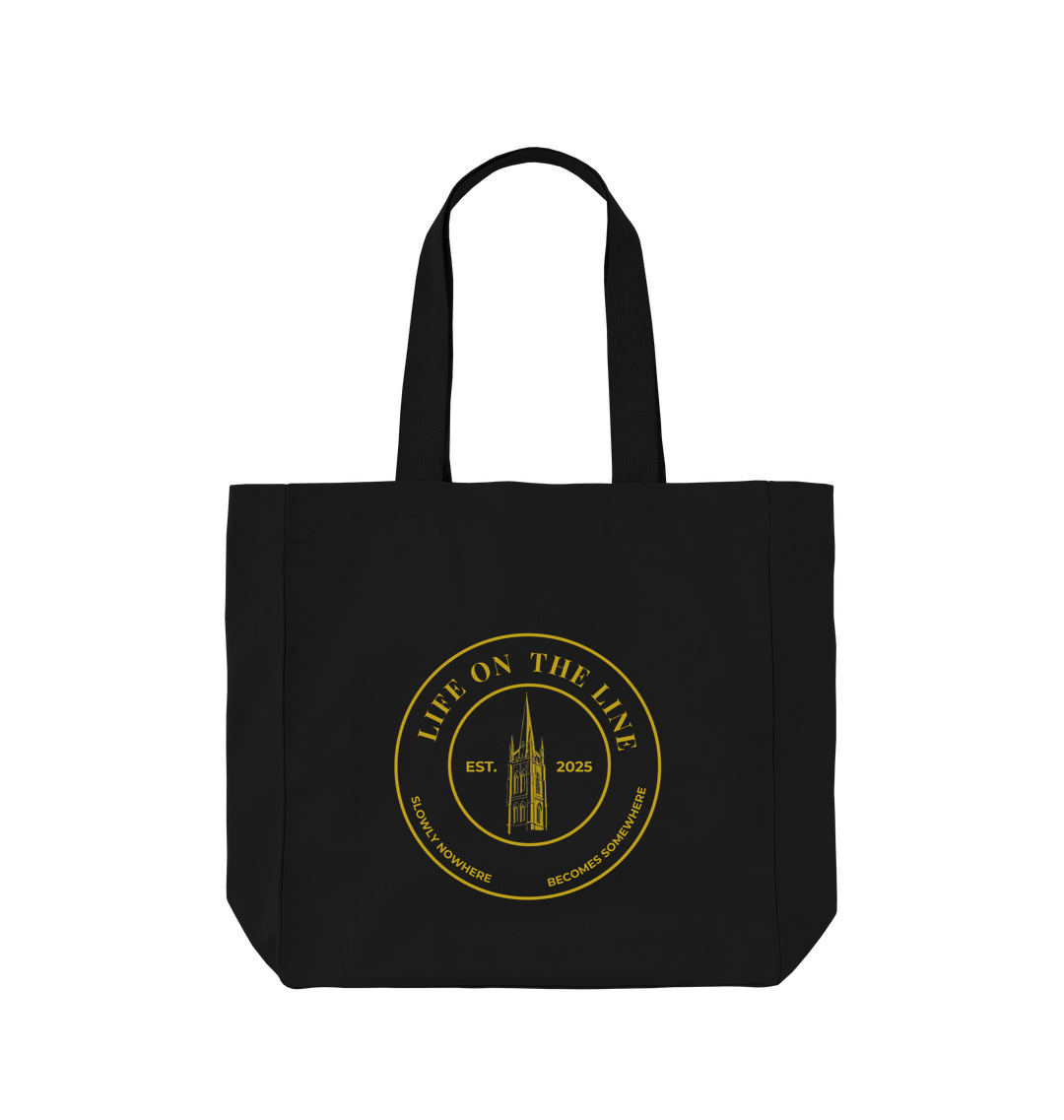 Black Printed Bag Back