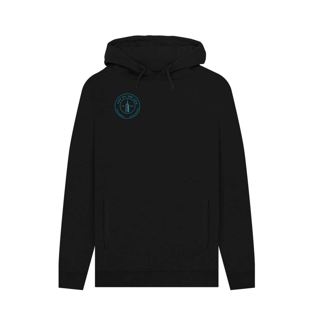 Black Printed Hoody Front