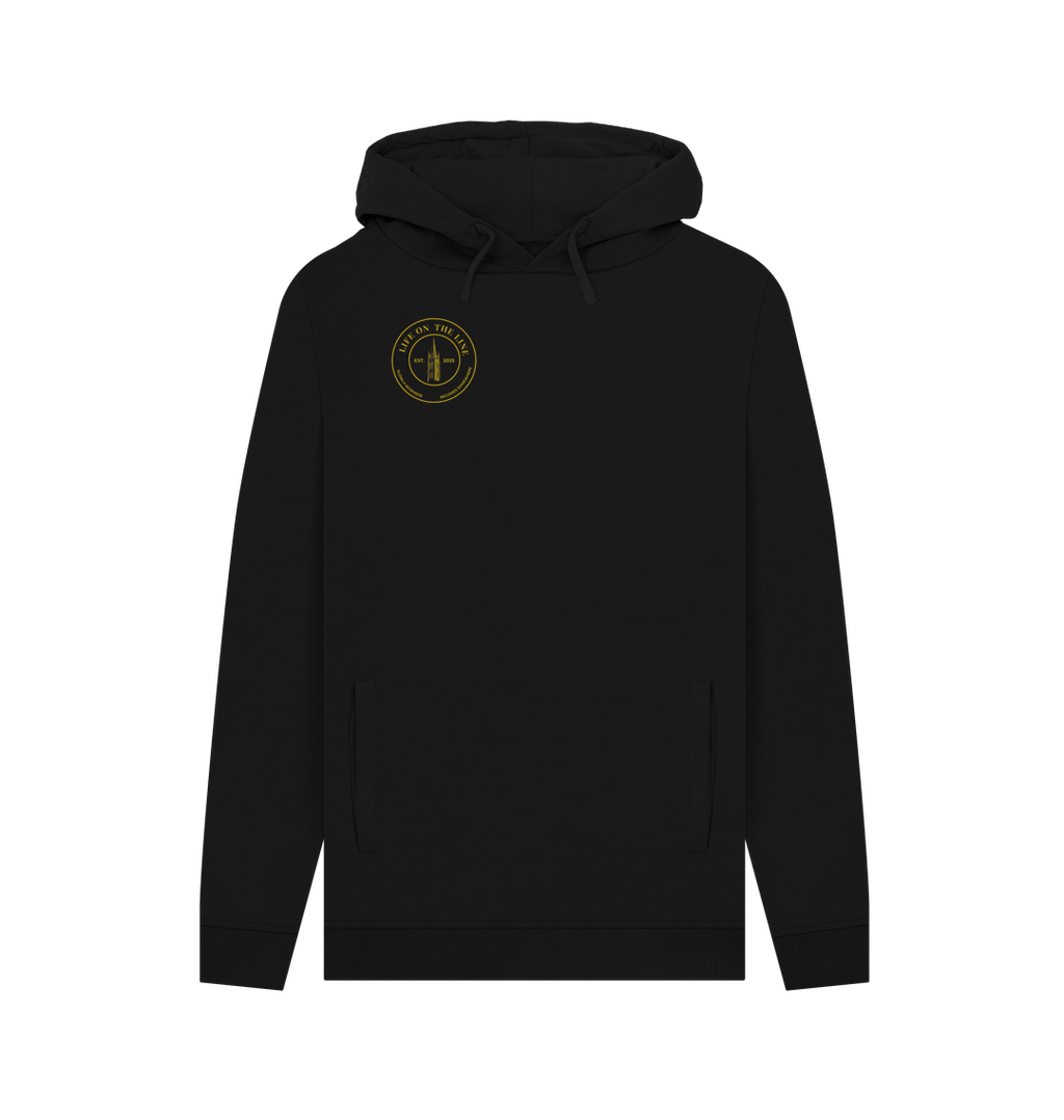 Black Printed Hoody Front