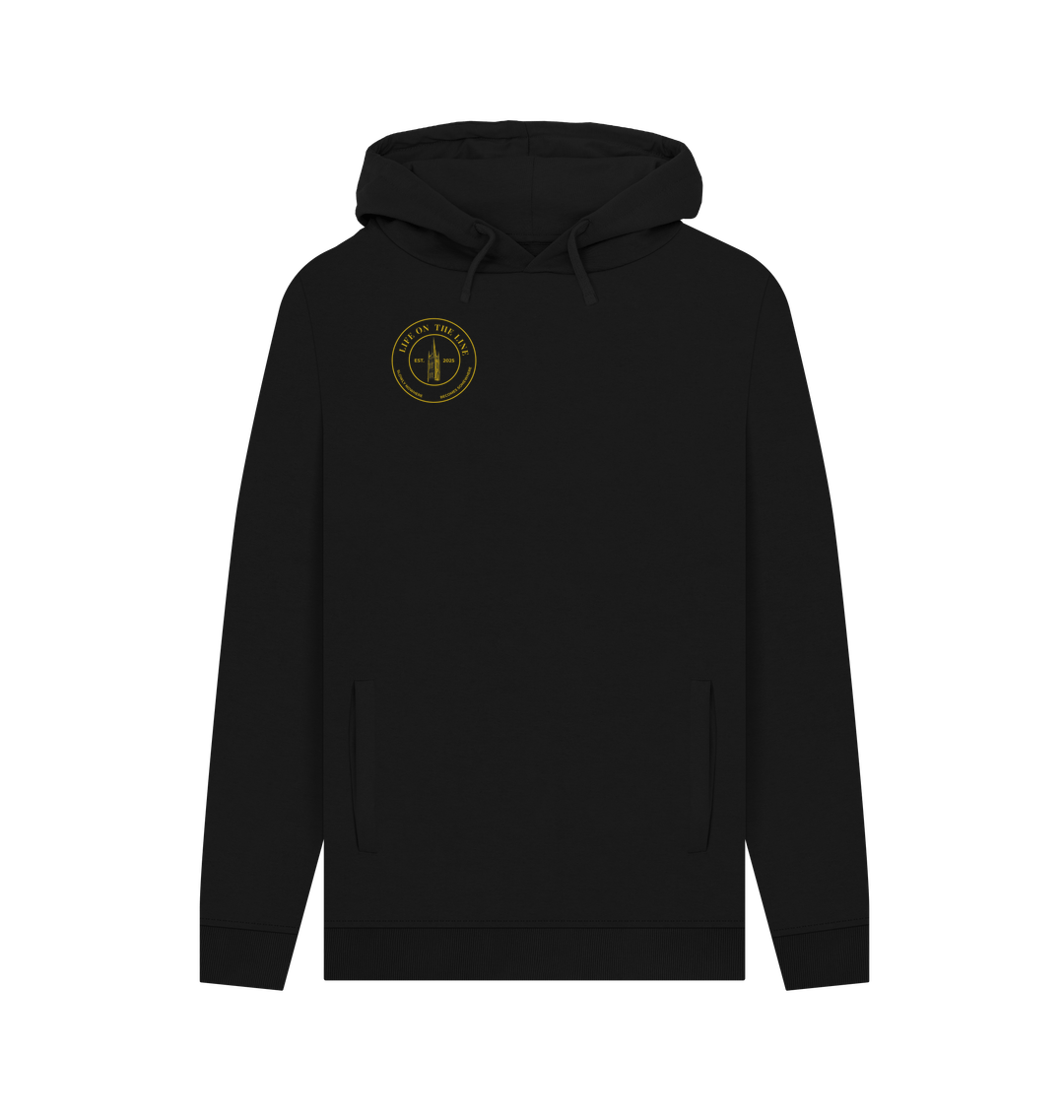 Black Printed Hoody Front