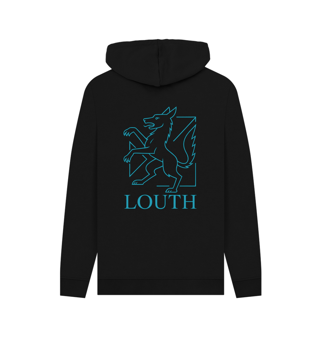 Black Printed Hoody Back