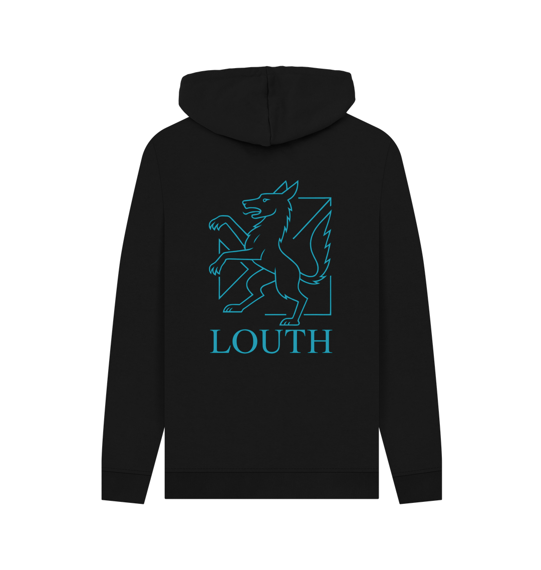 Black Printed Hoody Back