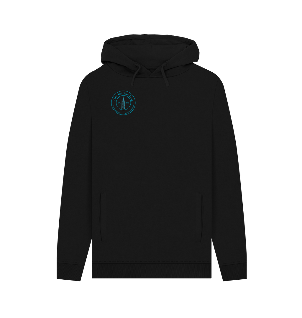 Black Printed Hoody Front